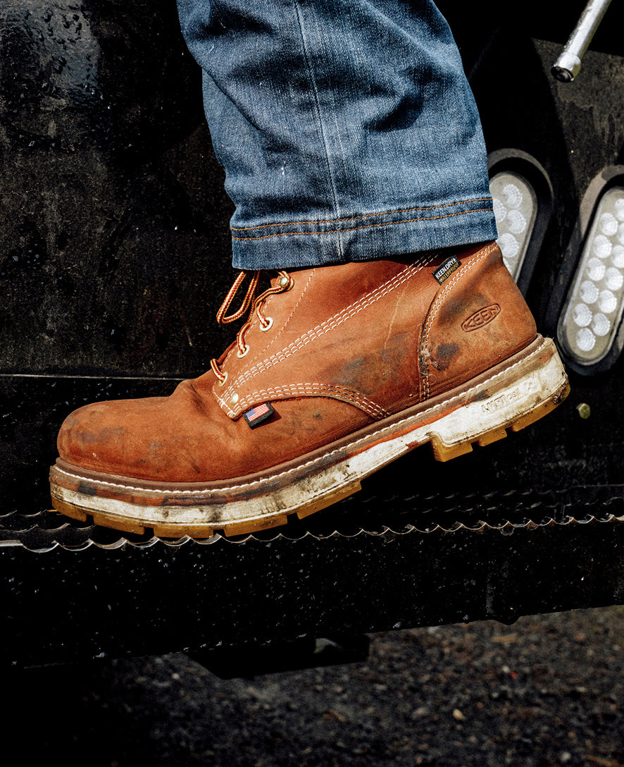 Men's Liberty 6" Waterproof 90° Heel Boot (Carbon Toe) Bombay Brown/Gum