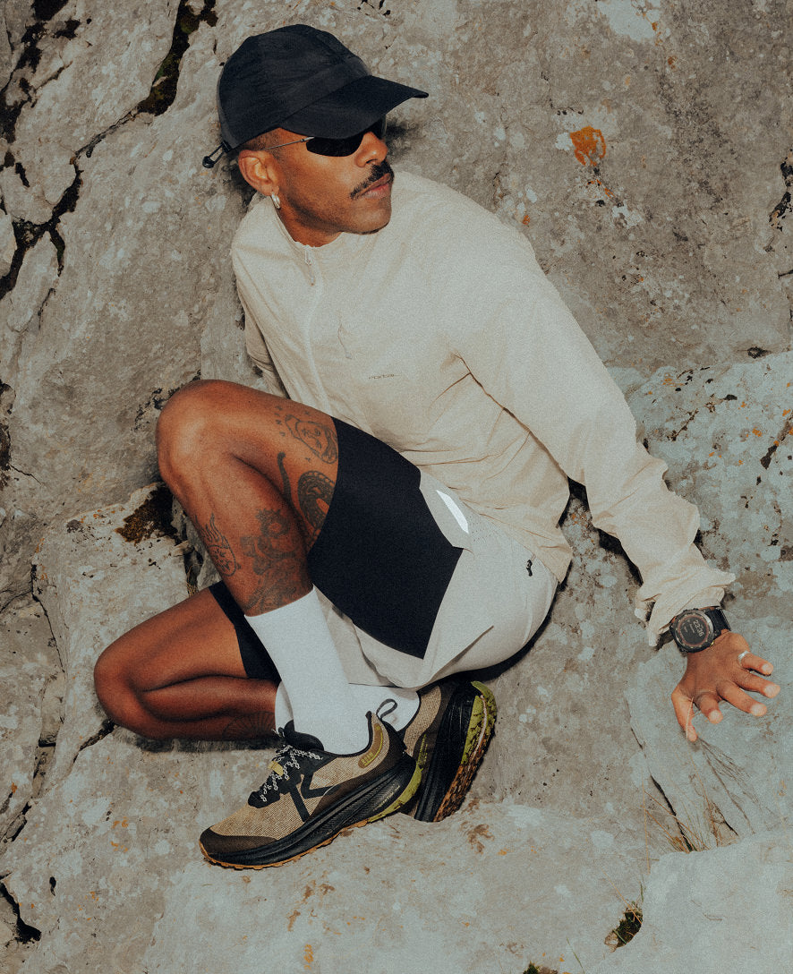 Men's Roam Trail Running Shoe Black/Orange Peel