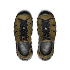 Men's Hyperport Fisherman Leather Sandal Dark Olive/Black