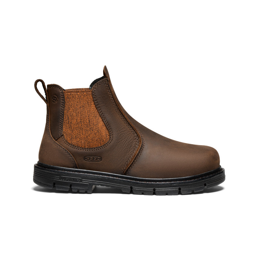 Women's San Jose Chelsea 90° Heel Boot (Aluminum Toe) Cascade Brown/Black