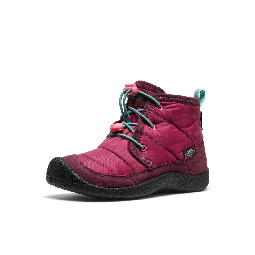 Big Kids' Howser II Waterproof Chukka Beaujolais/Pool Blue