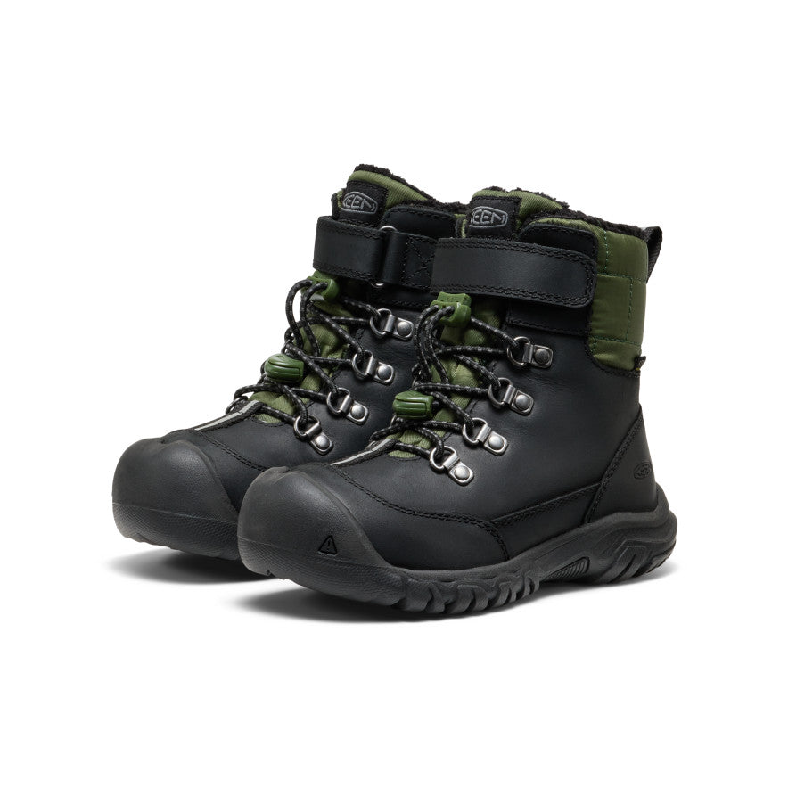 Little Kids' Kanibou Waterproof Winter Boot Black/Bronze Green