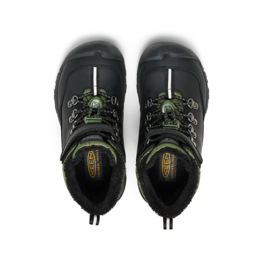 Little Kids' Kanibou Waterproof Winter Boot Black/Bronze Green