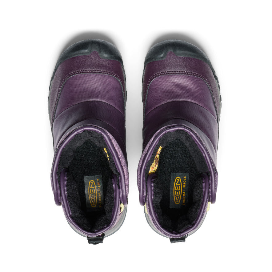 Big Kids' Puffrider Waterproof Winter Boot Black Plum/Daiquiri Green